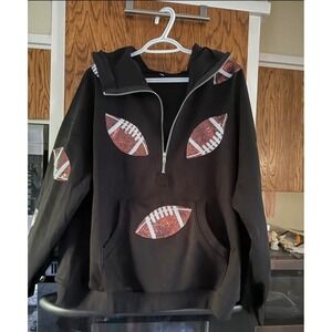 Football Sequin‎ Hoodie Size XL